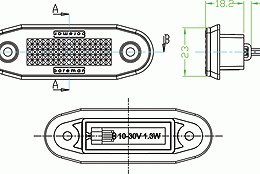 LED-markeringsljus Boreman Orange 2