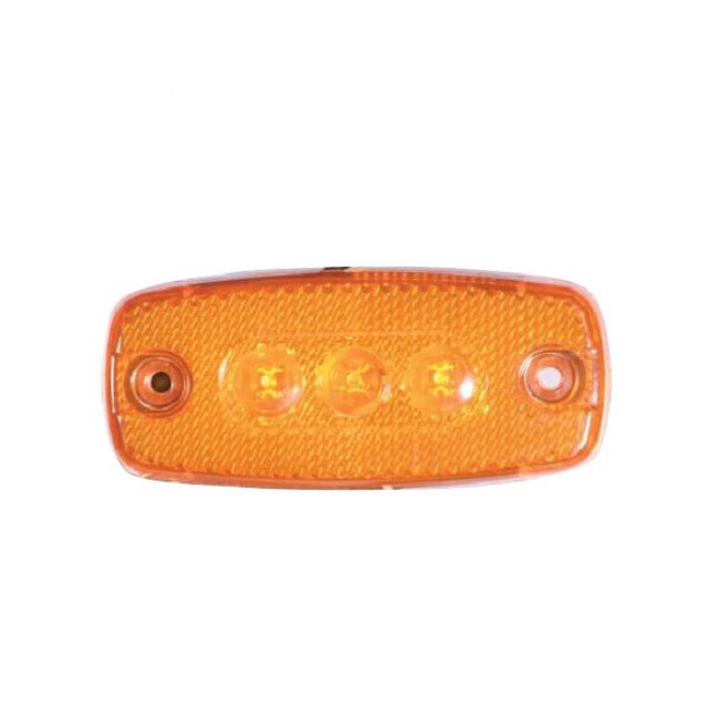 Sidomarkering 12-24V LED med reflex Orange