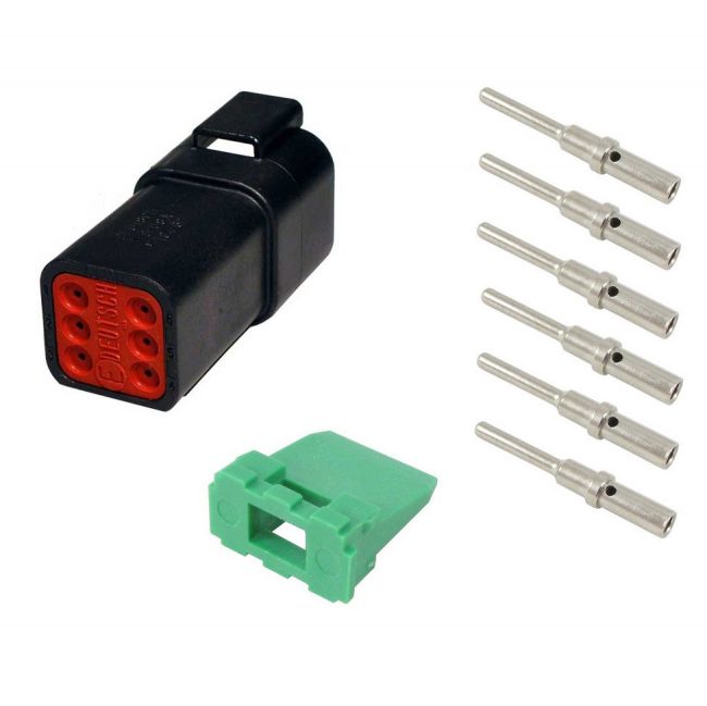 Deutschkontakt hane, 6-pol, komplett, 0.5-1.5mm2
