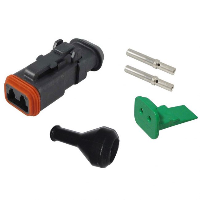 Deutschkontakt hona, 2-pol, lång hals, kompl. 0.5-1.5mm2