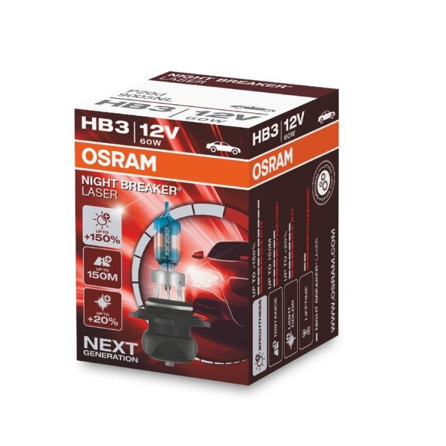 Osram HB3 12V 60W Night Breaker Laser 1 Osram HB3 12V 60W Night Breaker Laser