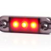 Was W275.1 Slimline Black Markeringsljus 3-LED Röd