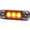 Was W275.1 Slimline Black Markeringsljus 3-LED Orange