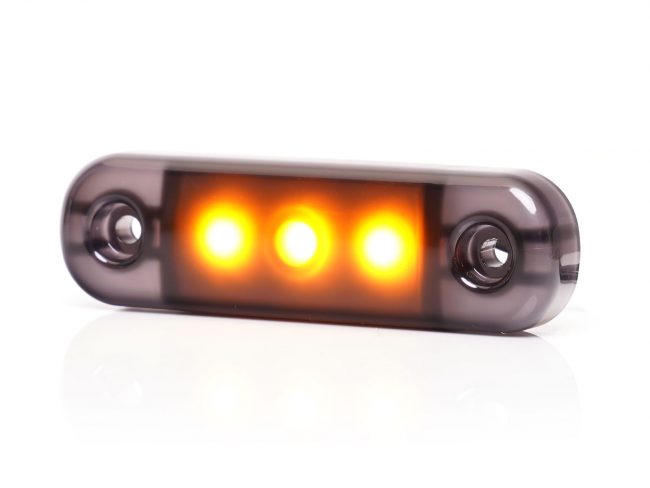 Was W275 Was W275.1 Slimline Black Markeringsljus 3-LED Orange